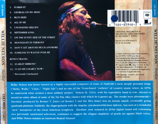 Willie Nelson : Stardust (CD, Album, RE, RM)