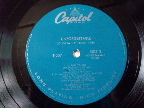 Nat King Cole : Unforgettable (LP, Album, Mono, RP, Tur)