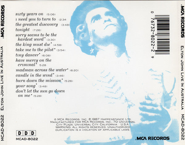 Elton John With Melbourne Symphony Orchestra : Live In Australia (CD, Album)