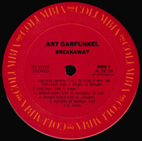 Art Garfunkel - Breakaway (LP) (G) - Endless Media