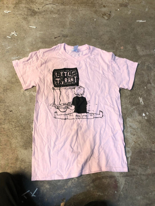 T-Shirt Little Tyrant Large Pink Emo Indie Punk Jank Panucci's Pizza Band