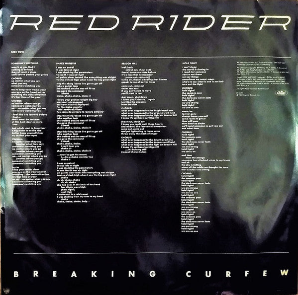 Red Rider : Breaking Curfew (LP, Album, Win)