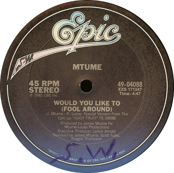 Mtume : Would You Like To (Fool Around) (12")