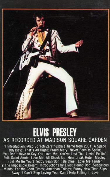 Elvis Presley : Elvis As Recorded At Madison Square Garden (Cass, Album, RE, Son)