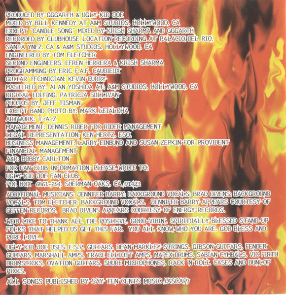 Ugly Kid Joe : Menace To Sobriety (CD, Album, Club)