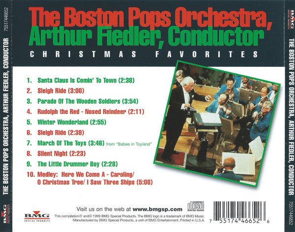 Boston Pops Orchestra, Arthur Fiedler : Christmas Favorites (CD, Comp)