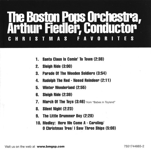 Boston Pops Orchestra, Arthur Fiedler : Christmas Favorites (CD, Comp)