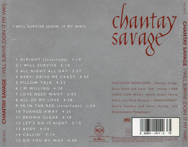 Chantay Savage : I Will Survive {Doin' It My Way} (CD, Album, Club)