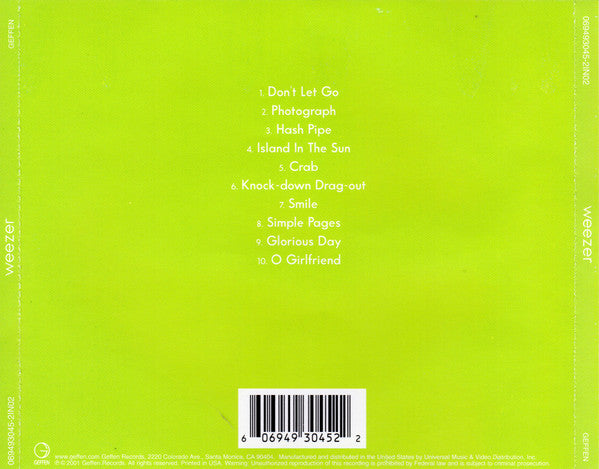Weezer : Weezer (CD, Album)