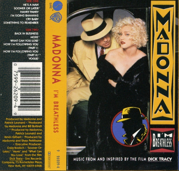 Madonna : I'm Breathless (Music From And Inspired By The Film Dick Tracy) (Cass, Album, AR,)