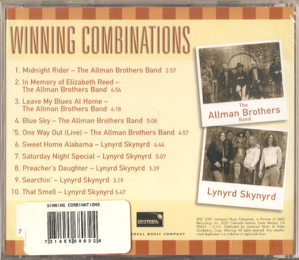 The Allman Brothers Band / Lynyrd Skynyrd : Winning Combinations (CD, Comp)