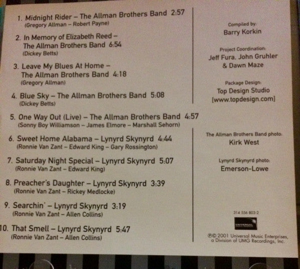 The Allman Brothers Band / Lynyrd Skynyrd : Winning Combinations (CD, Comp)