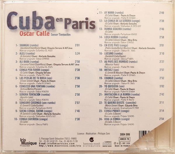 Oscar Calle : Cuba En Paris (CD, Comp)