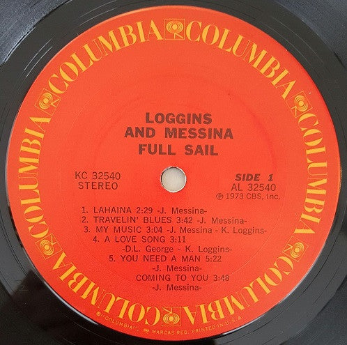 Loggins And Messina : Full Sail (LP, Album, Pit)