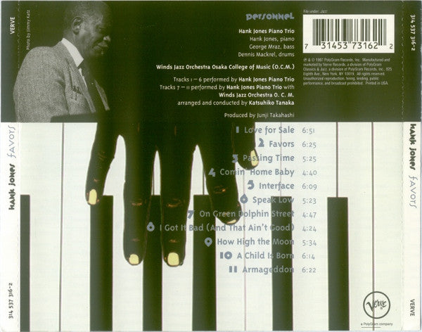 Hank Jones : Favors (CD, Album)
