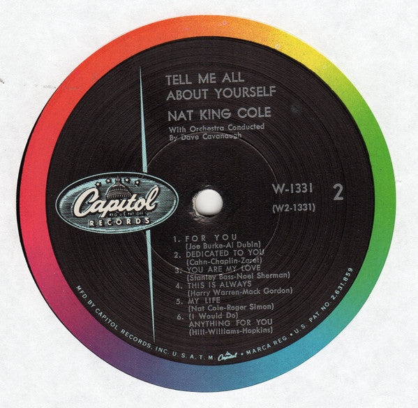 Nat King Cole : Tell Me All About Yourself (LP, Album, Mono, Scr)