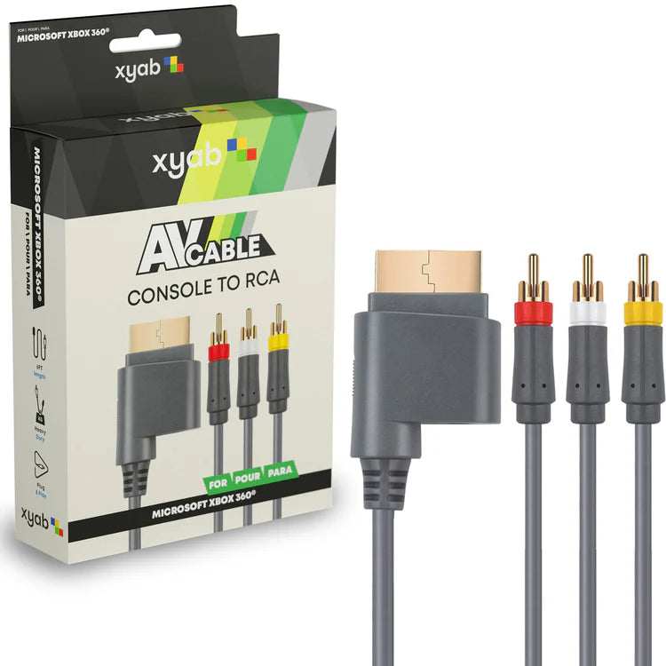 AV Audio Video Composite Cable For Microsoft Xbox 360