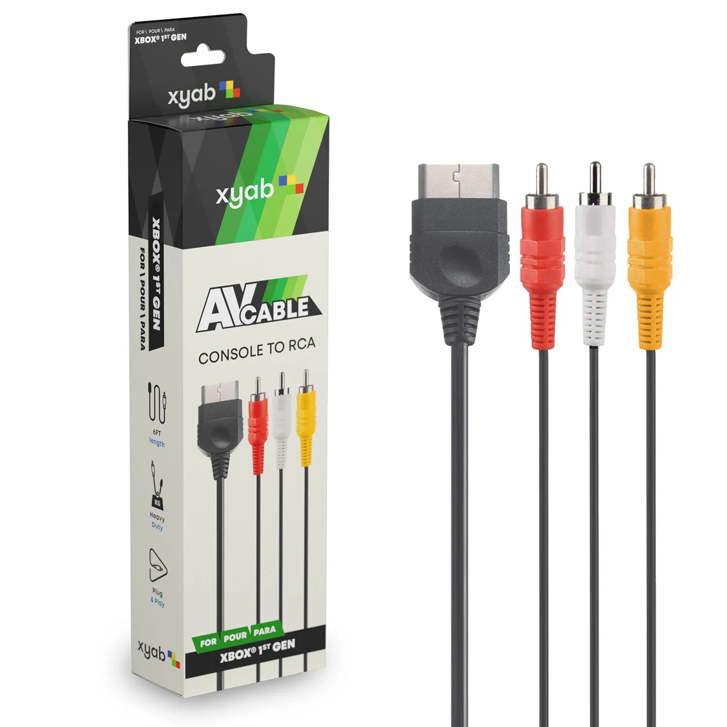 AV Audio Video Composite Cable For Microsoft Xbox Original