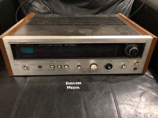 Kenwood KR-2300 Vintage Wood Silver Receiver Amplifier