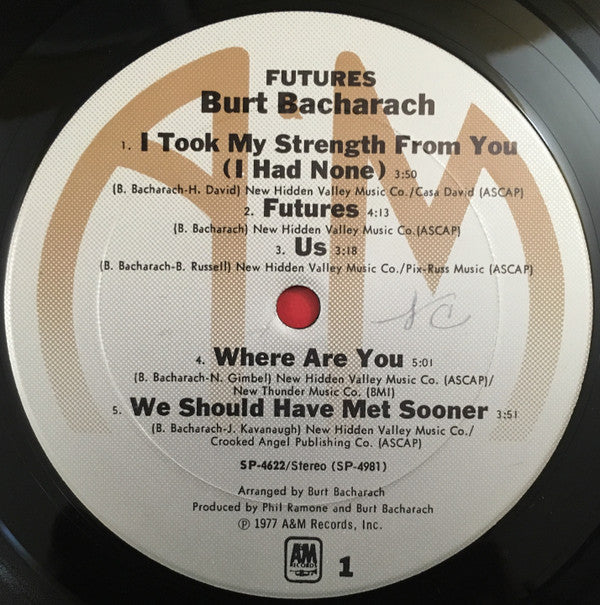 Burt Bacharach - Futures (LP) (VG+) - Endless Media