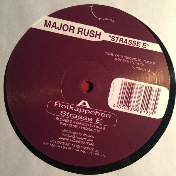 Major Rush - Strasse E (12") (VG+) - Endless Media