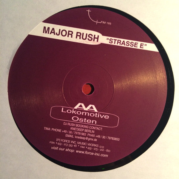 Major Rush - Strasse E (12") (VG+) - Endless Media