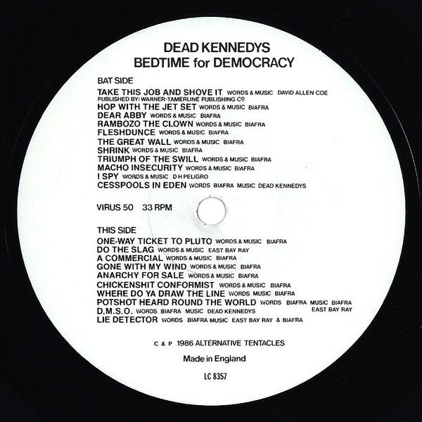 Dead Kennedys - Bedtime For Democracy (LP) (VG) - Endless Media