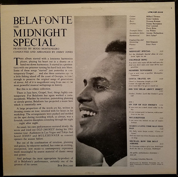 Harry Belafonte - The Midnight Special (LP) (VG) - Endless Media