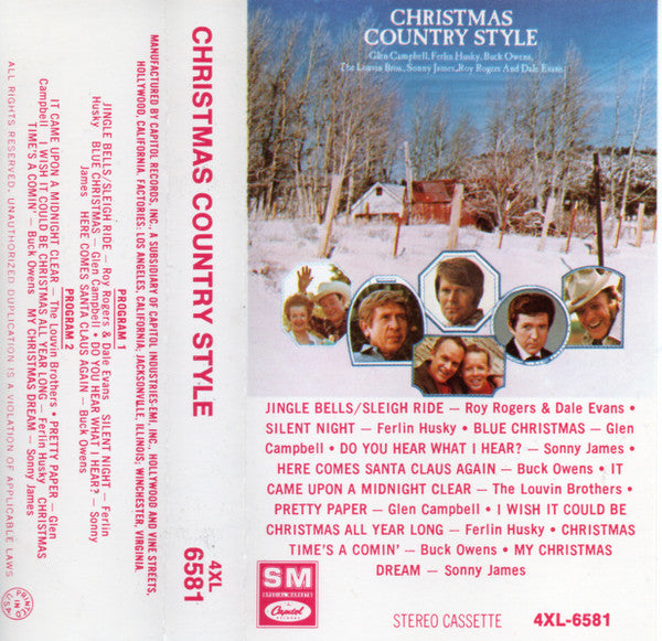 Various - Christmas Country Style (Cassette) (VG+) - Endless Media