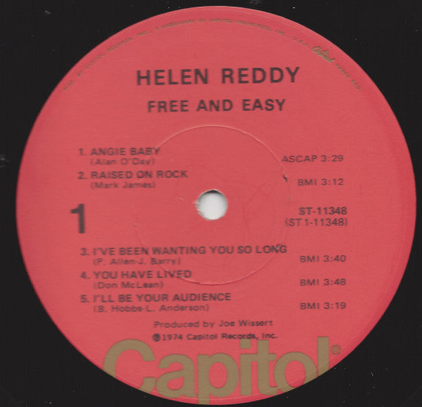 Helen Reddy - Free And Easy (LP) (VG+) - Endless Media