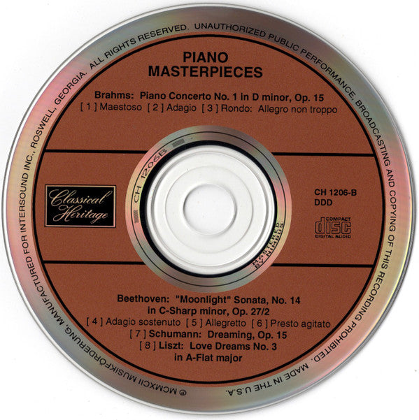 Various - Piano Masterpieces (CD) (VG+) - Endless Media