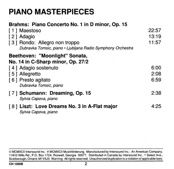 Various - Piano Masterpieces (CD) (VG+) - Endless Media