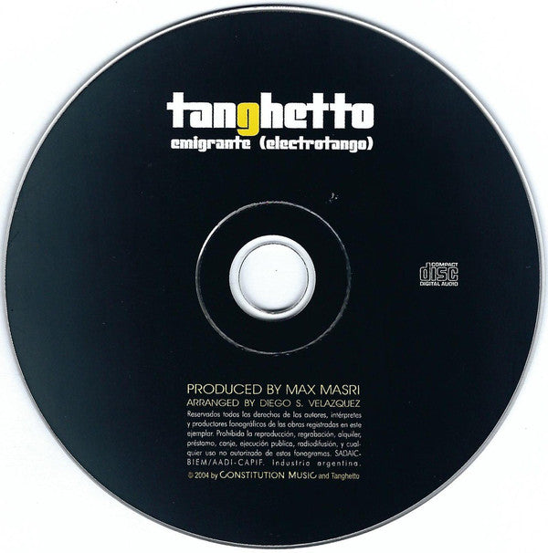 Tanghetto - Emigrante (Electrotango) (CD) (VG+) - Endless Media