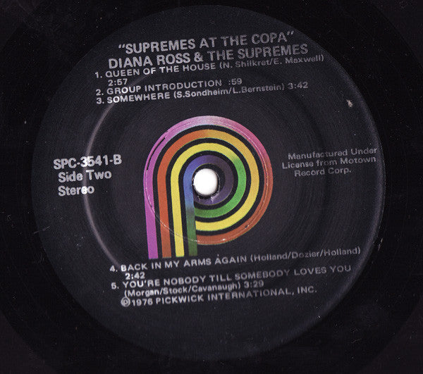 The Supremes - Live At The Copa (LP) (VG) - Endless Media