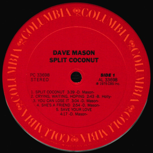 Dave Mason - Split Coconut (LP) (VG) - Endless Media