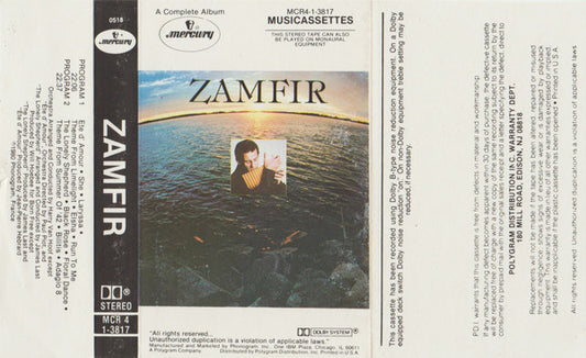 Gheorghe Zamfir - Zamfir (Cassette) (VG) - Endless Media