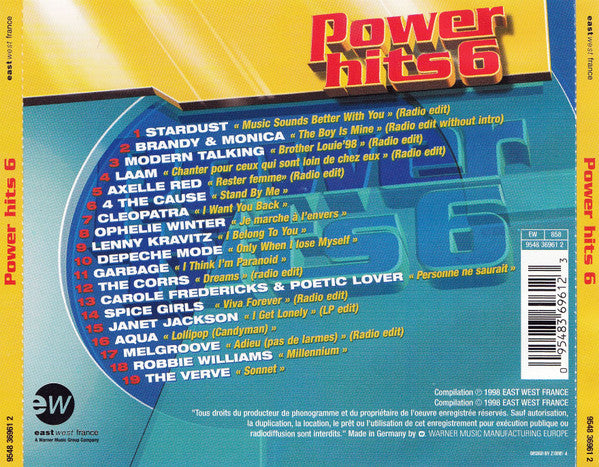 Various - Power Hits 6 (CD) (VG) - Endless Media