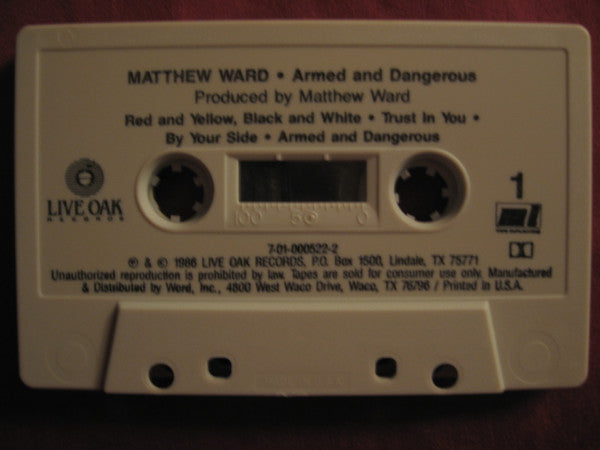 Matthew Ward  - Armed & Dangerous (Cassette) (VG) - Endless Media