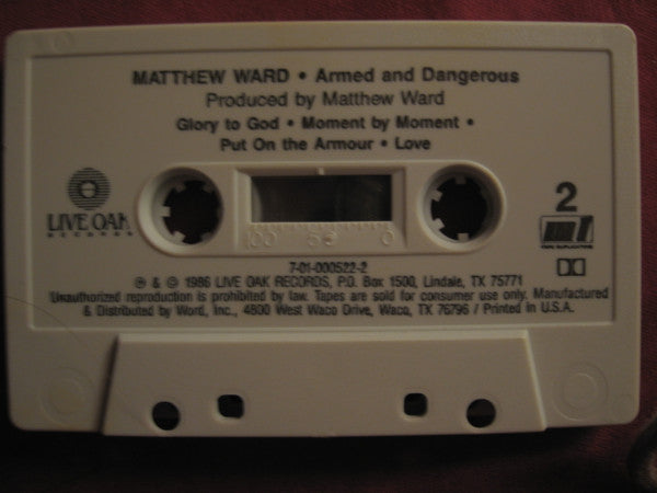 Matthew Ward  - Armed & Dangerous (Cassette) (VG) - Endless Media