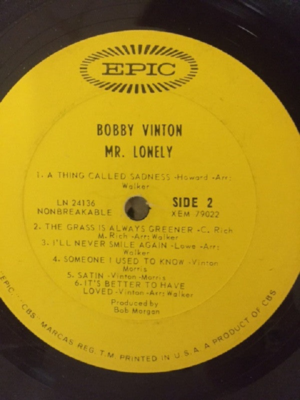 Bobby Vinton - Mr. Lonely (LP) (VG) - Endless Media