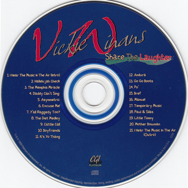 Vickie Winans - Share The Laughter (CD) (VG+) - Endless Media