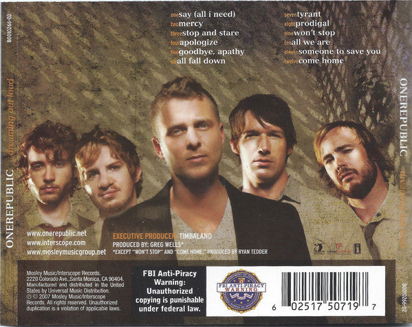 OneRepublic - Dreaming Out Loud (CD) (VG+) - Endless Media
