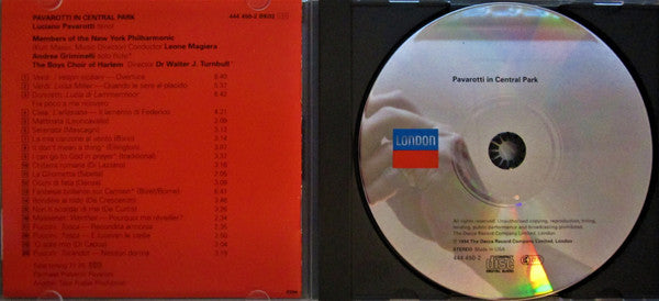 Luciano Pavarotti - Pavarotti In Central Park (CD) (VG) - Endless Media