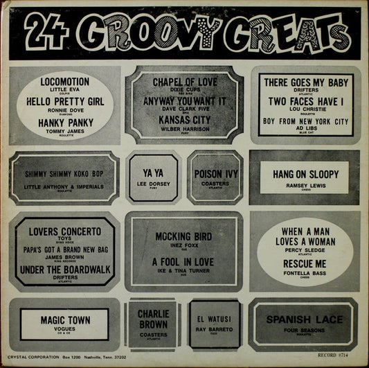 Various - 24 Groovy Greats (LP) (G+) - Endless Media