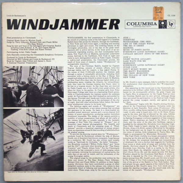 Morton Gould Songs By Terry Gilkyson, Richard Dehr And Frank Miller - The Easy Riders - Windjammer (LP) (VG+) - Endless Media