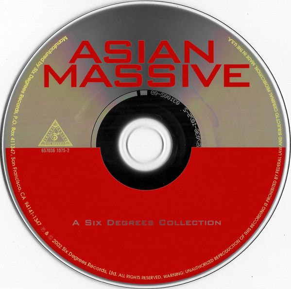 Various - Asian Massive: A Six Degrees Collection (CD) (VG+) - Endless Media