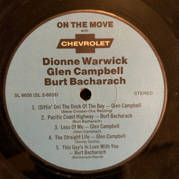 Dionne Warwick, Glen Campbell, Burt Bacharach - On The Move (LP) (VG) - Endless Media