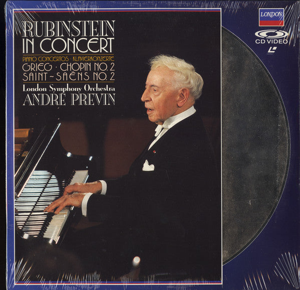 Arthur Rubinstein, London Symphony Orchestra, André Previn : Piano Concertos Grieg Chopin Saint-Saens (Laserdisc, 12", Album, NTSC, Ext)