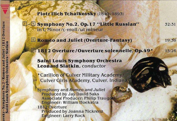 Pyotr Ilyich Tchaikovsky – Saint Louis Symphony Orchestra, Leonard Slatkin - Symphony No. 2 "Little Russian" • Romeo & Juliet • 1812 Overture  (CD) (VG) - Endless Media