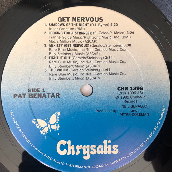 Pat Benatar - Get Nervous (LP) (G+) - Endless Media